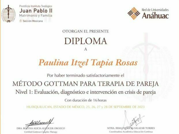 Método Gottman para terapia de pareja.